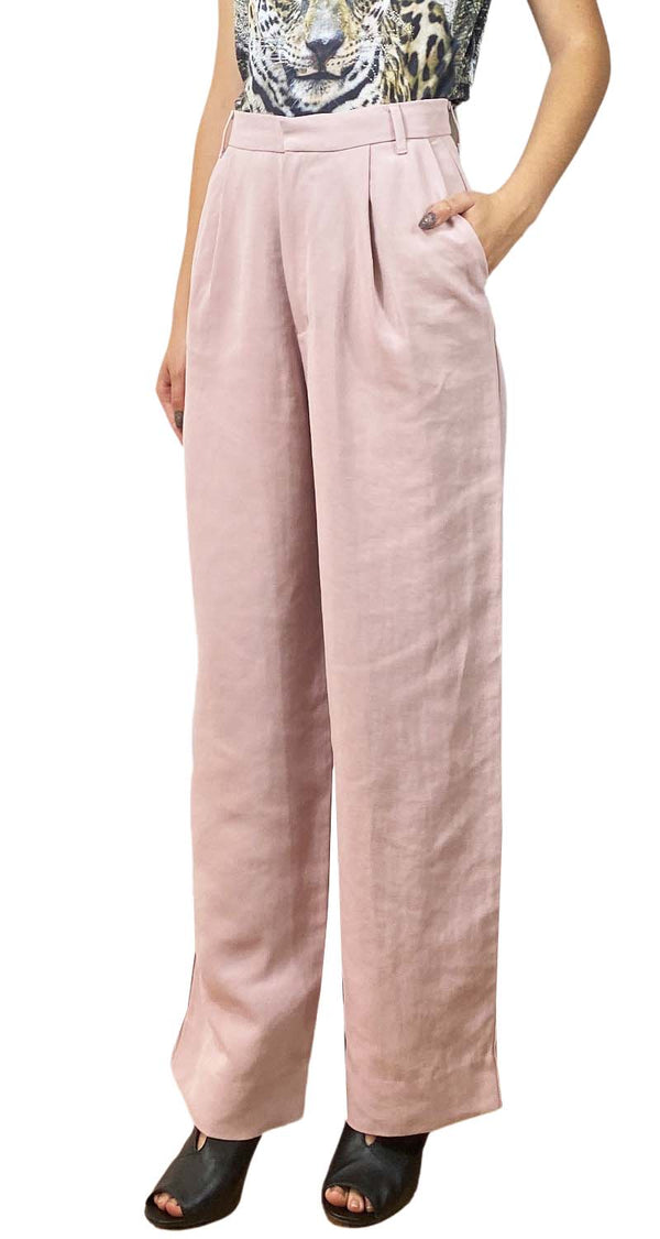 Pantalón Rosa Pastel Palazzo