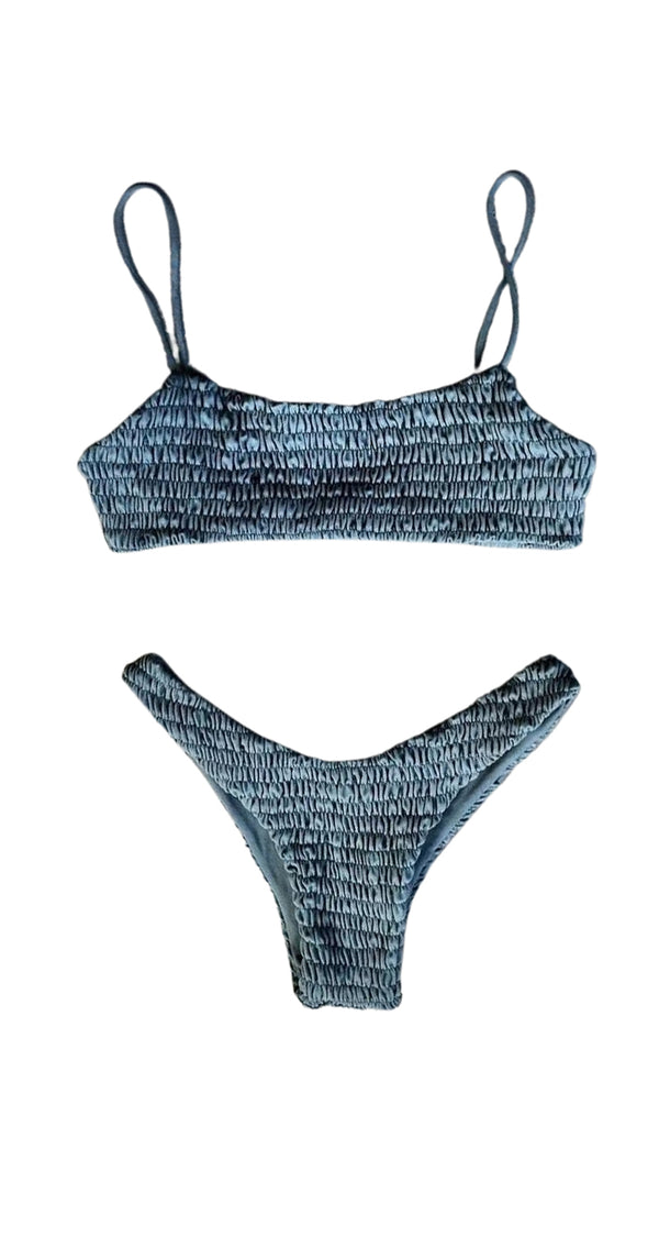 Bikini Gris Corrugado