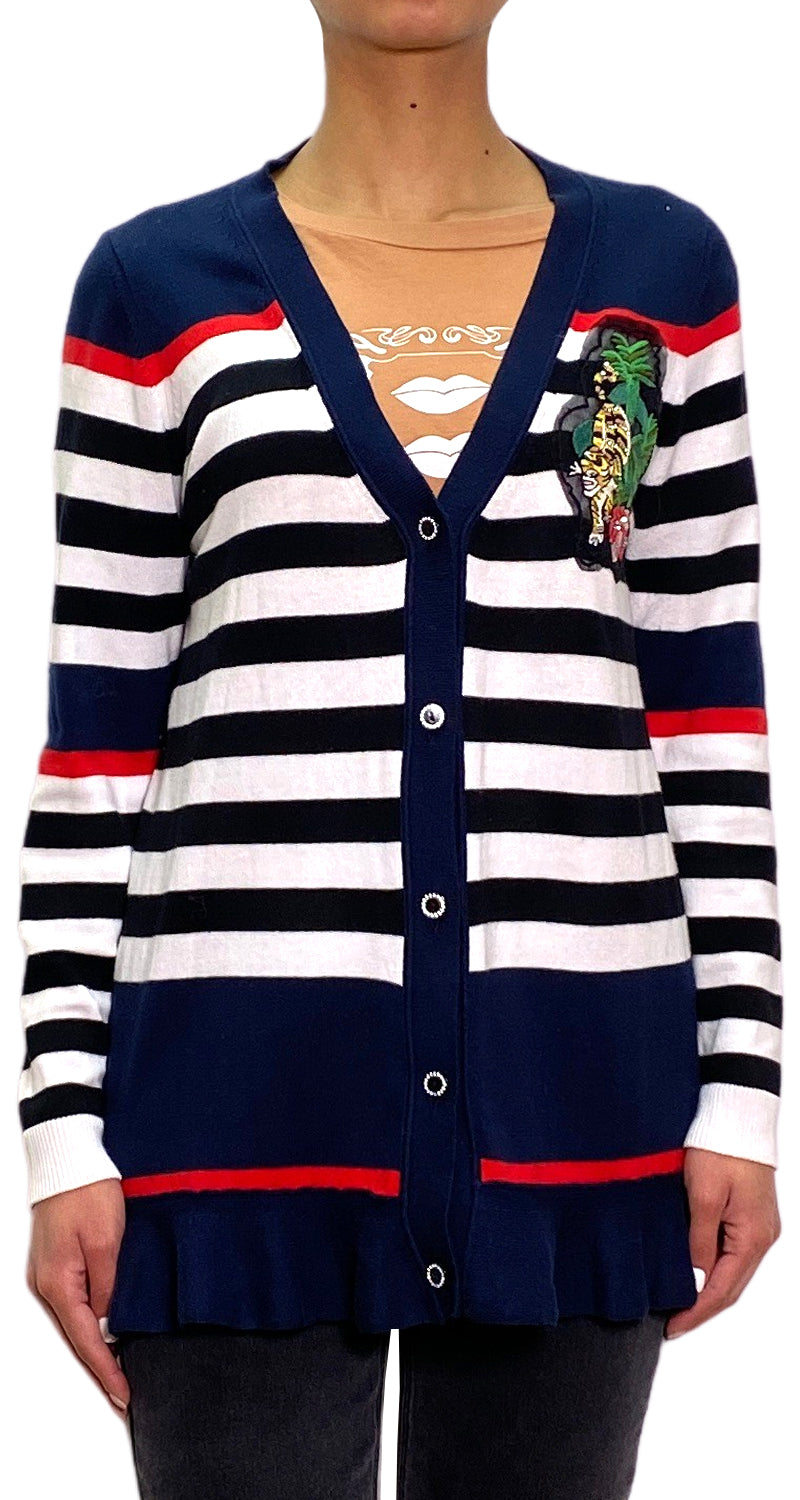 Sweater Navy Parche Leopardo