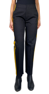 Pantalón Negro Franja Amarillas