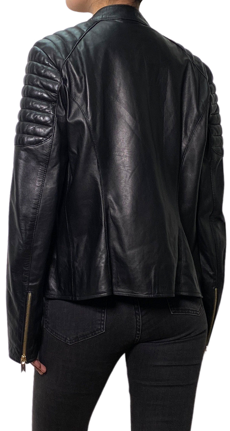 Chaqueta Cuero Negro