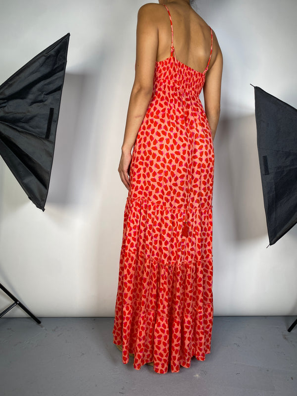 Vestido Maxi Estampado Tirantes