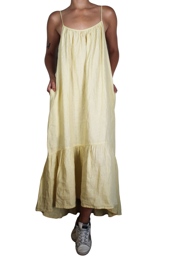 Vestido Lino Amarillo