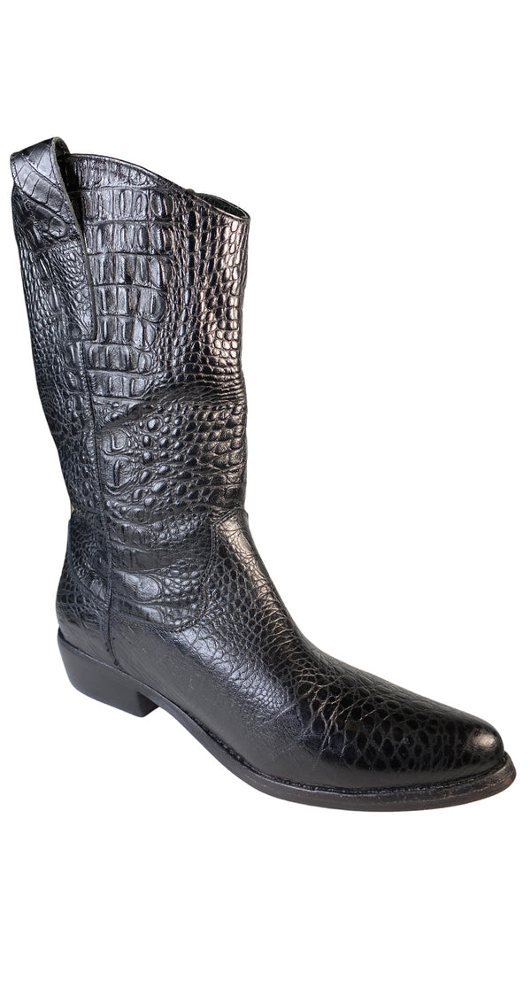 Botas Jacinta Croco Negro