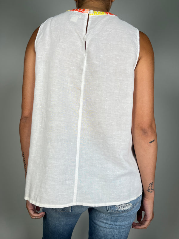 Blusa Lino Bordada