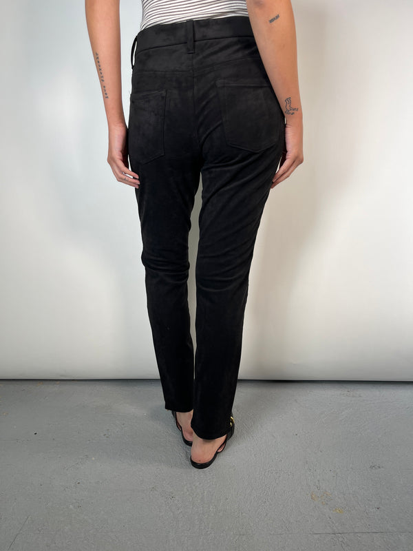 Pantalón Negro Gamuza Cierres