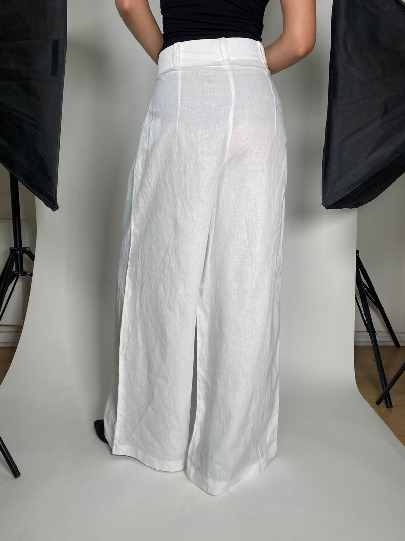 Pantalón Lino Blanco