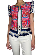 Chaqueta Bordada Flecos