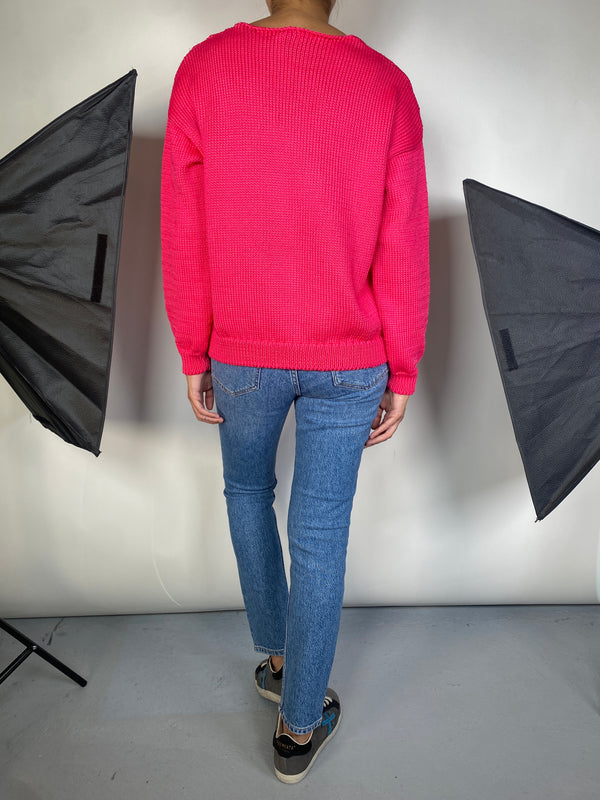 Sweater Fucsia Tejido