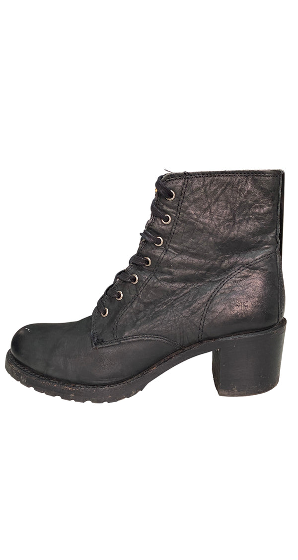 Botines Cuero Negro