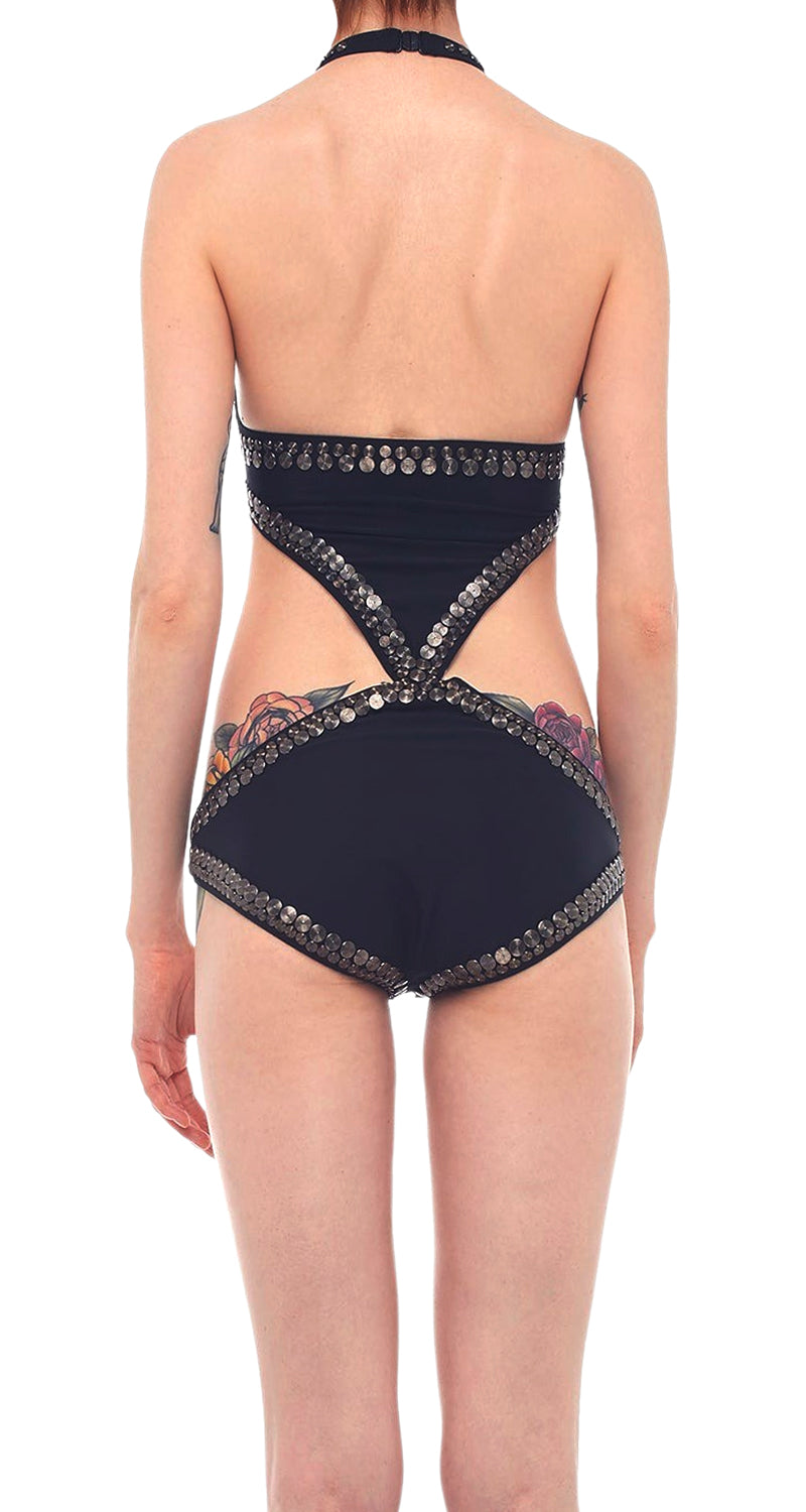 Traje De Baño Gunmetal Stud Chuk