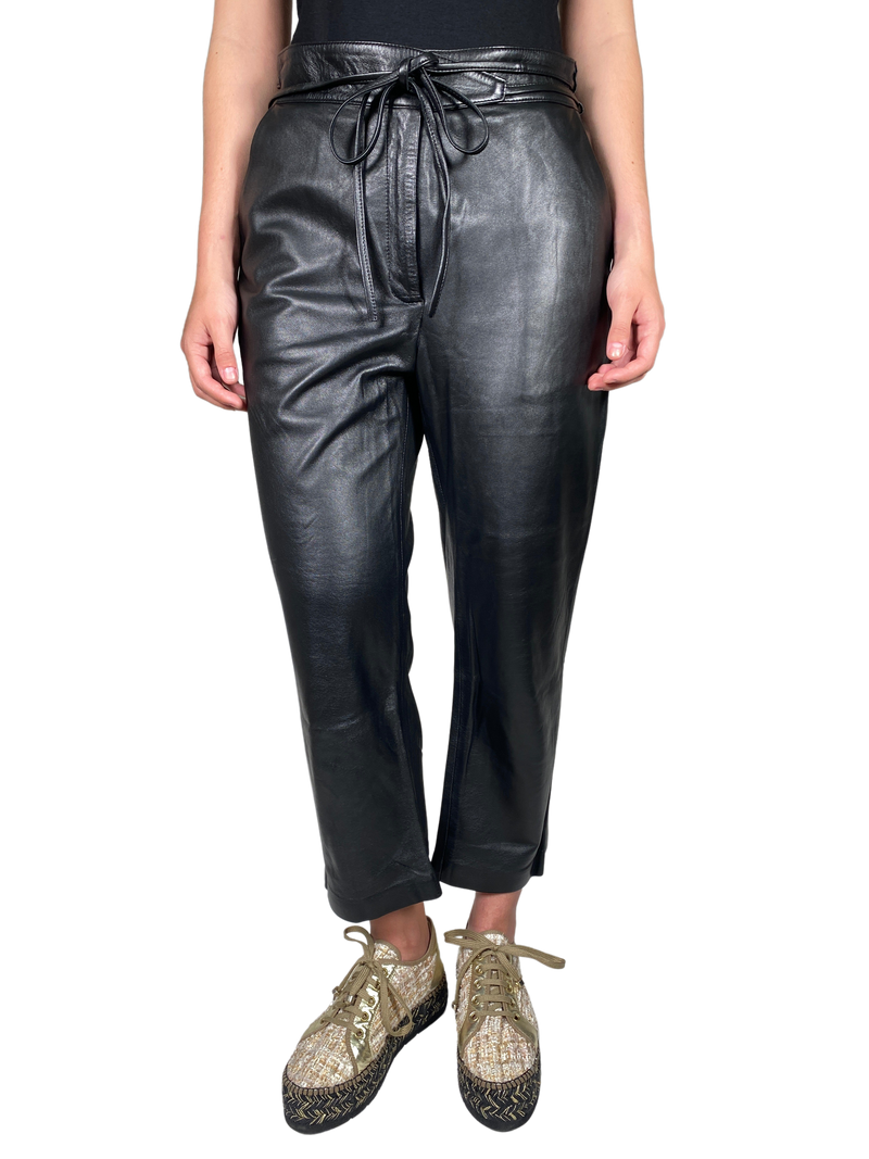 Pantalón Cuero Negro