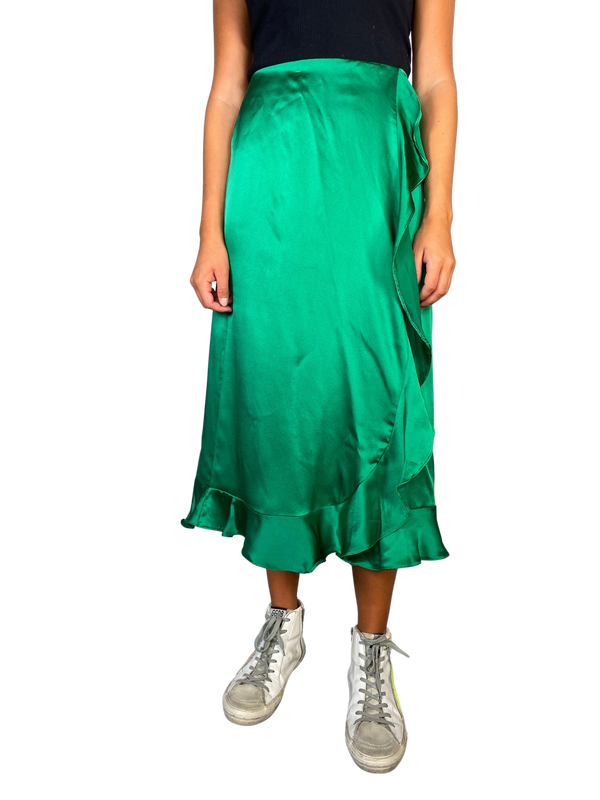 Falda Seda Esmeralda