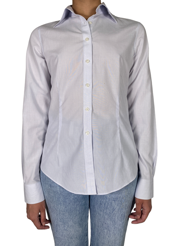 Camisa Rayas Blanco Y Azul