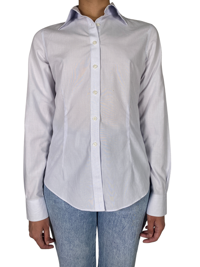 Camisa Rayas Blanco Y Azul