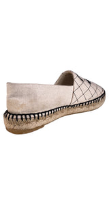 Alpargatas Beige Logo Bordado