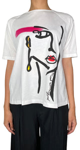 Polera Blanca Estampada