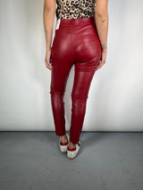 Pantalón Cuero Vegano Burdeo