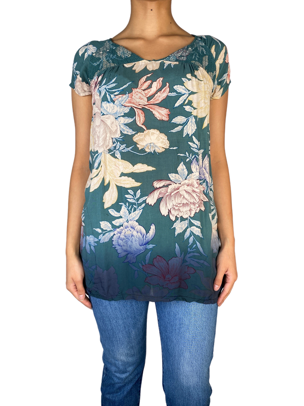 Blusa Verde Estampada