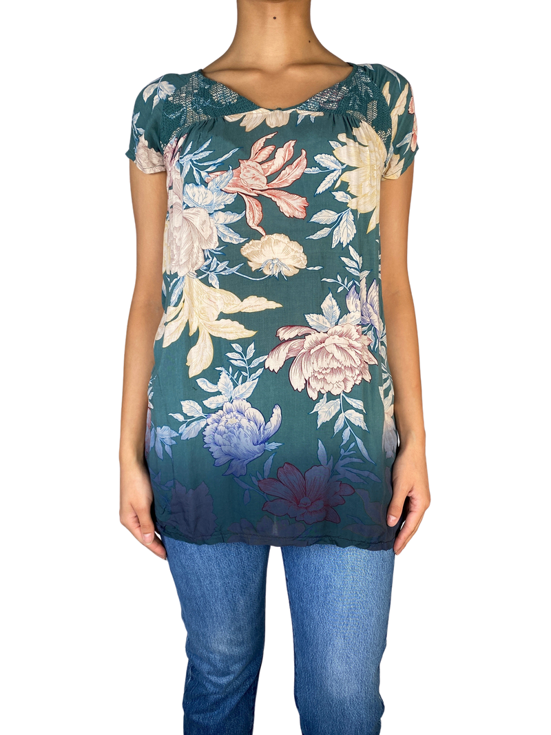 Blusa Verde Estampada