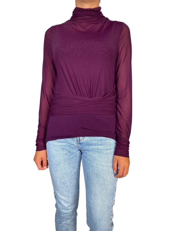 Polera Morada Manga Larga
