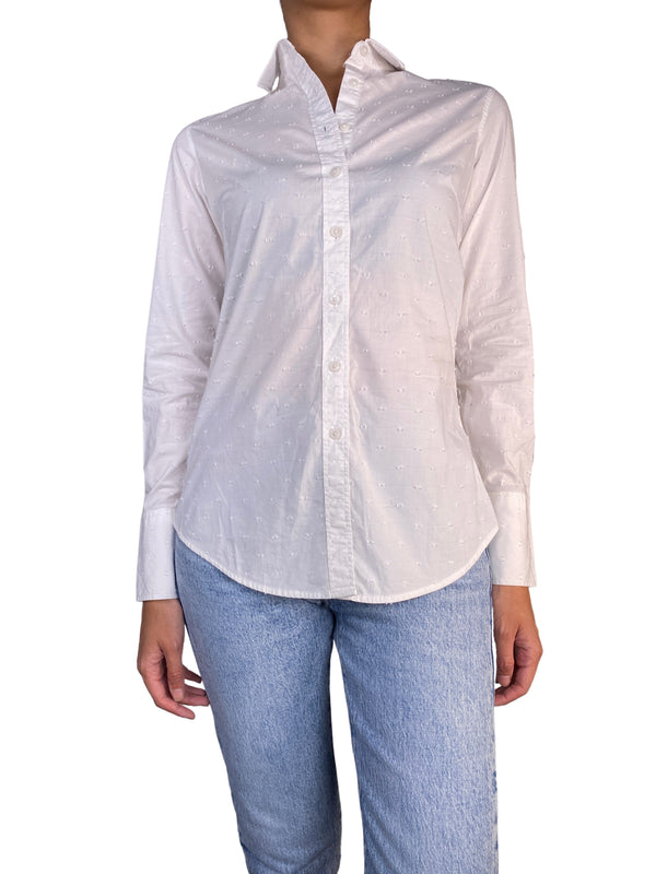 Blusa Blanca Puntos Bordados