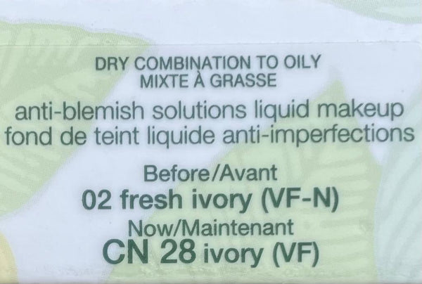 Anti-Blemish Solutions Liquid Makeup CN 28 Ivory (VF)
