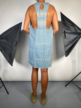 Vestido Denim Bordado