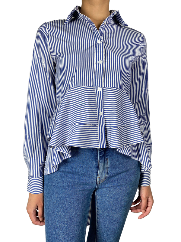 Blusa Azul a Rayas