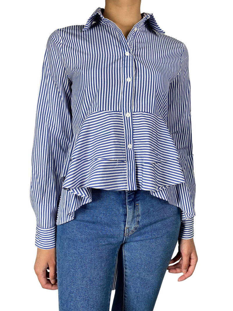 Blusa Azul a Rayas