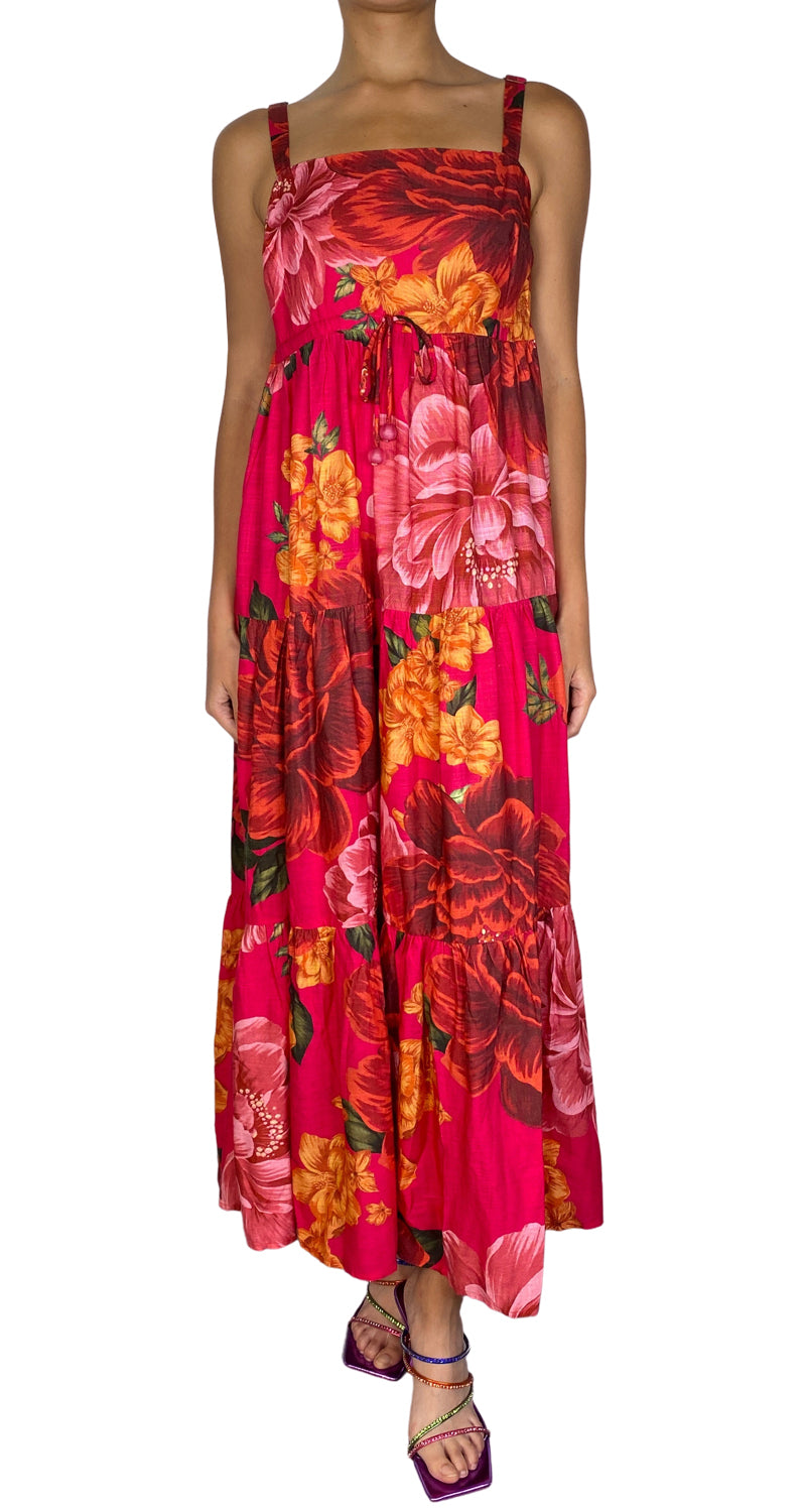 Vestido Fucsia Estampado