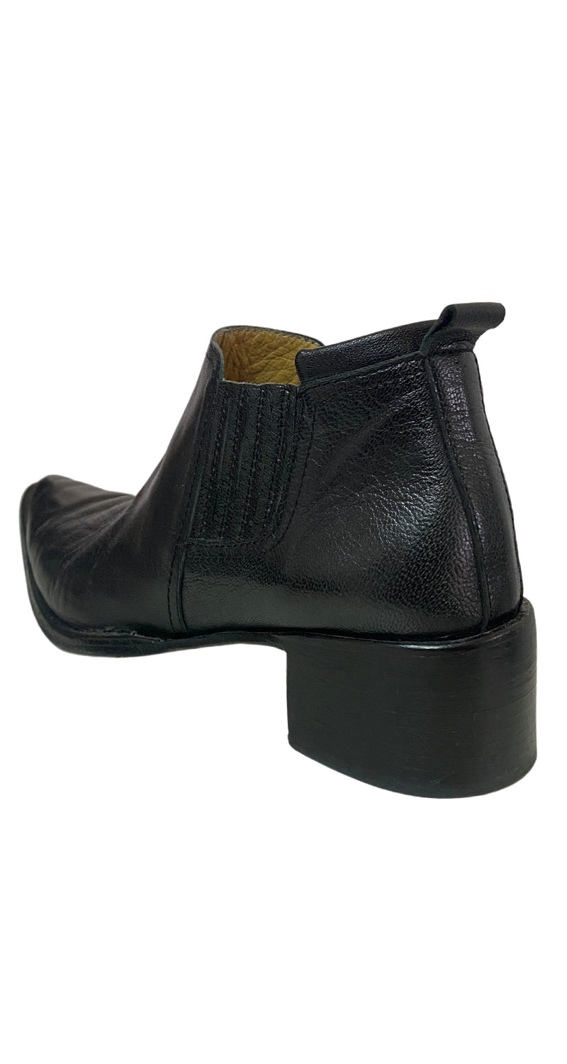 Botines Negros En Punta