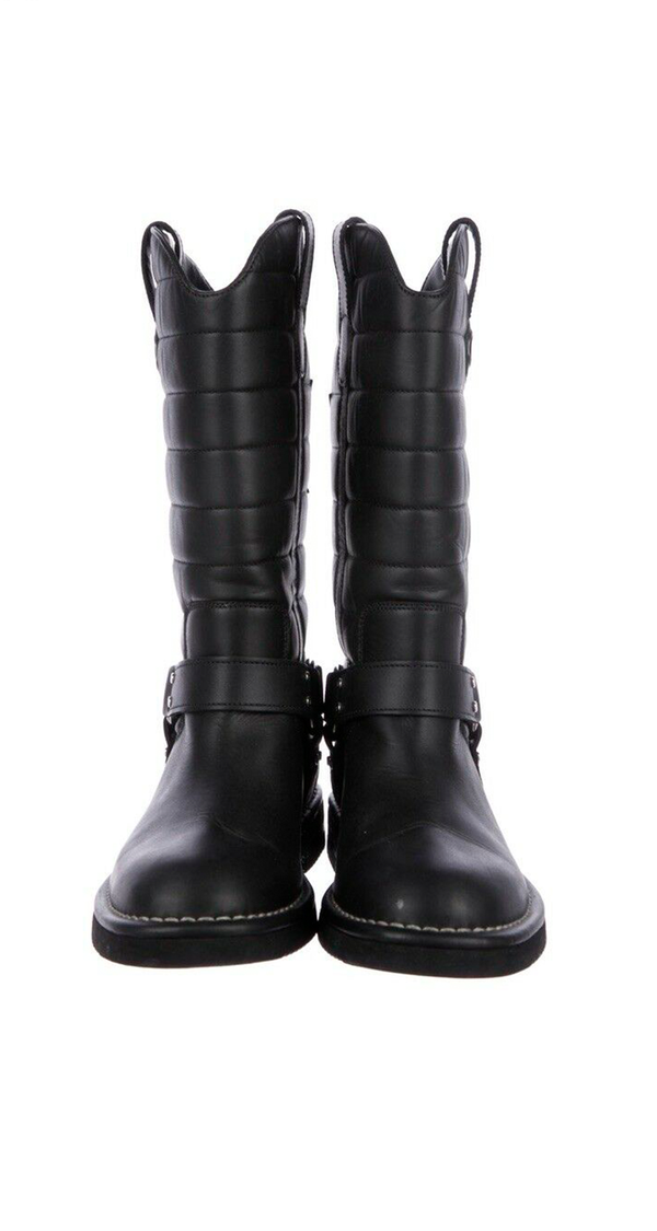 Botas Mid Calf Moto Negro