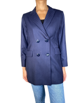 Blazer de Rayas Azul Marino