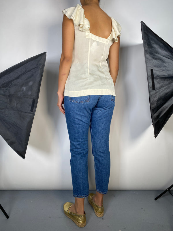 Blusa Mangas Vuelos