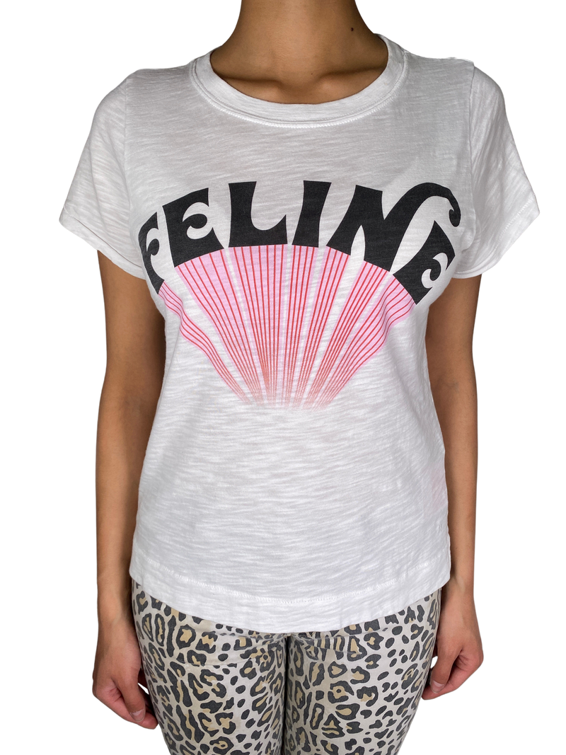 Polera Blanca Estampada