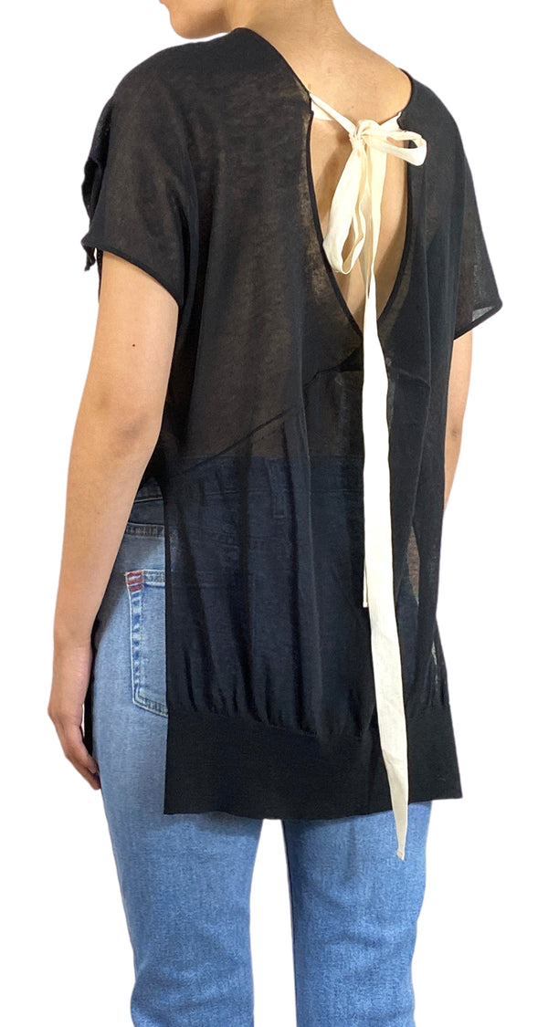 Polera Negra Lazo