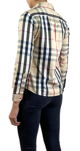 Blusa Café a Rayas