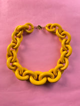 Collar Eslabón Amarillo Small