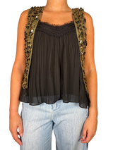 Gilet Verde con Mostacillas