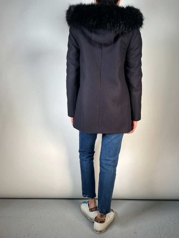Abrigo Lana Azul Marino