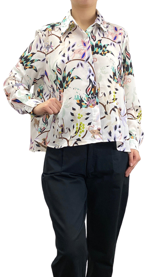 Blusa Blanca Estampada
