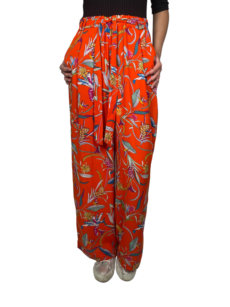 Pantalón Naranjo Estampado