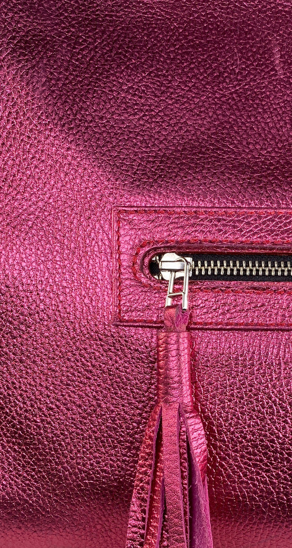 Cartera Fucsia Metalizada