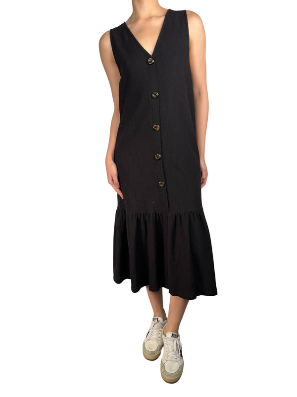 X SANTINO - Vestido Midi Negro @macatan