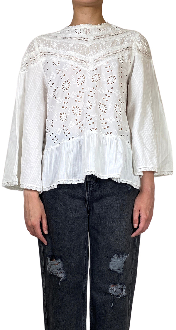 Blusa Blanca Broderie