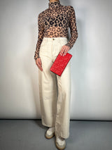 Billetera Cuero Roja