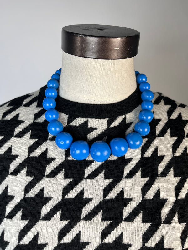 Collar Azul Esferas