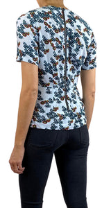 Blusa Celeste Flores