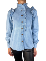 Blusa Denim Celeste